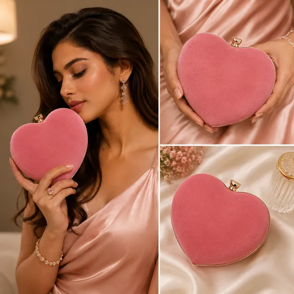 Pink_Polyurethane_Clutch_For_Women
