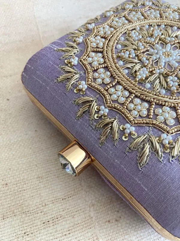 Purple_Polyurethane_Clutch_For_Women