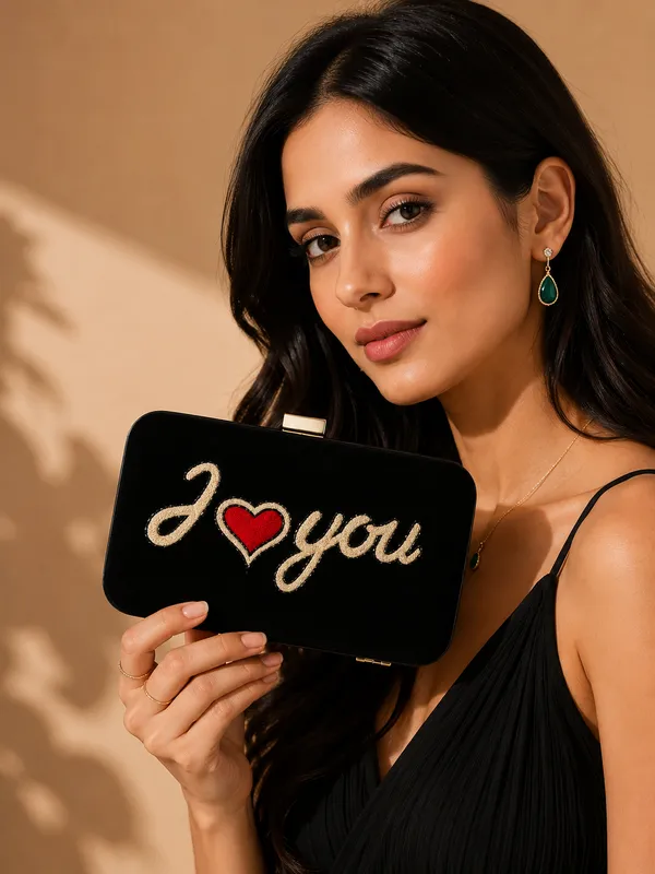 Black_Polyurethane_Clutch_For_Women