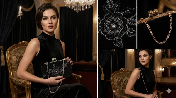 Black_Polyurethane_Clutch_For_Women