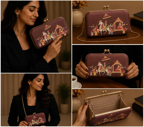 Multicolor_Polyurethane_Clutch_For_Women