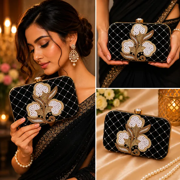 Black_Polyurethane_Clutch_For_Women