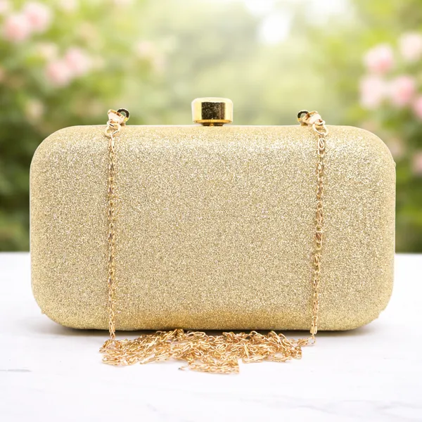 Gold_Polyurethane_Clutch_For_Women