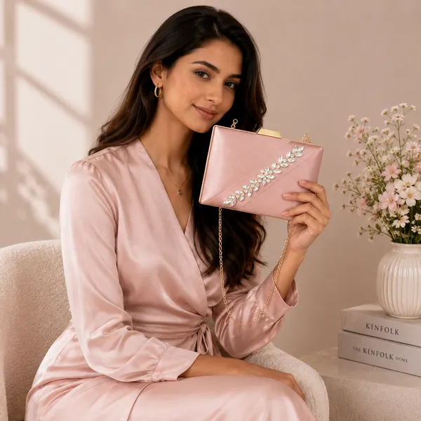 Pink_Polyurethane_Clutch_For_Women