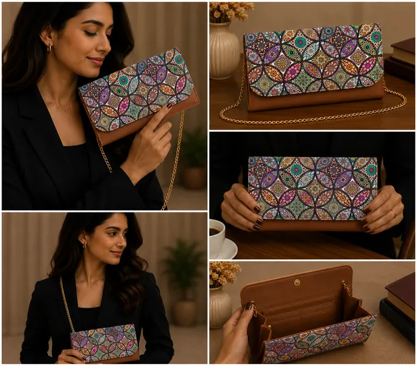 Brown_Polyurethane_Clutch_For_Women