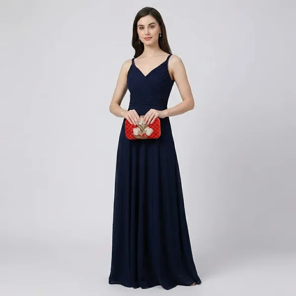 Red_Polyurethane_Clutch_For_Women