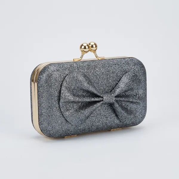 Grey_Polyurethane_Clutch_For_Women