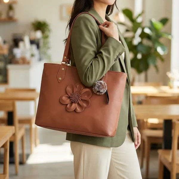 Tan_Polyurethane_Handbag_For_Women