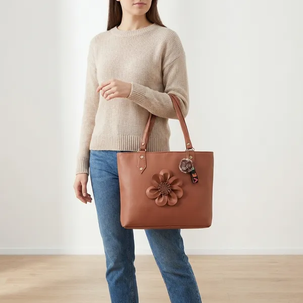 Tan_Polyurethane_Handbag_For_Women