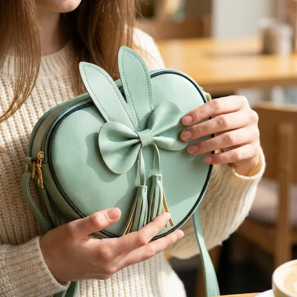 Green_Polyurethane_Clutch_For_Women
