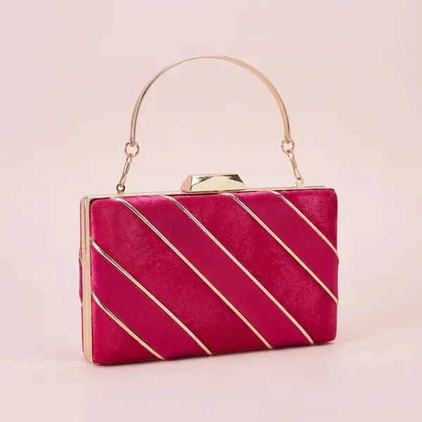 Pink_Polyurethane_Hand_Purse_For_Women