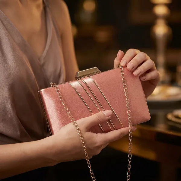 Copper_Polyurethane_Clutch_For_Women