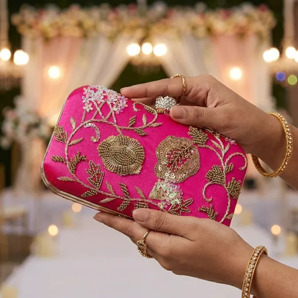 Pink_Velvet_Clutch_For_Women