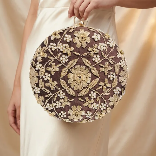 Brown_Polyurethane_Clutch_For_Women