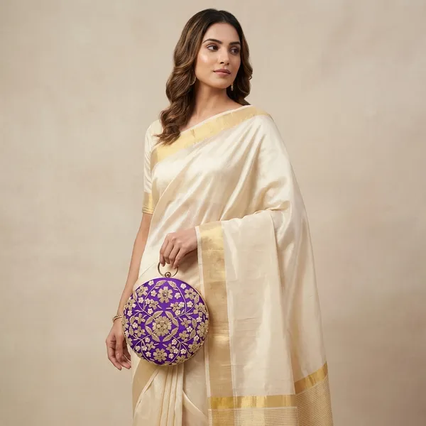 Purple_Polyurethane_Clutch_For_Women