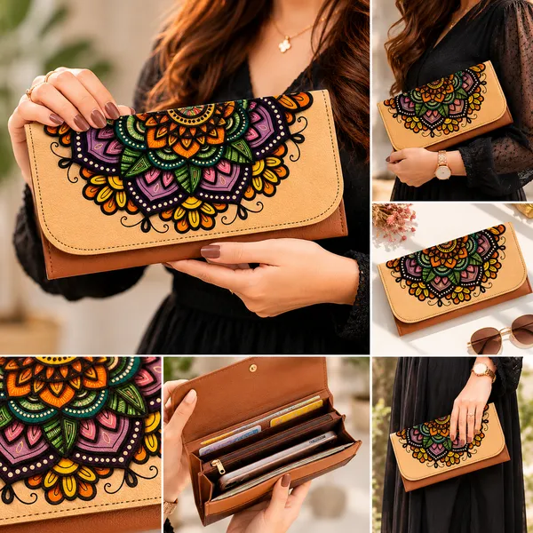 Brown_Polyurethane_Clutch_For_Women