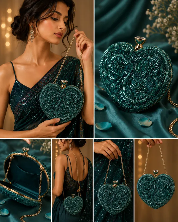 Lightblue_Polyurethane_Clutch_For_Women