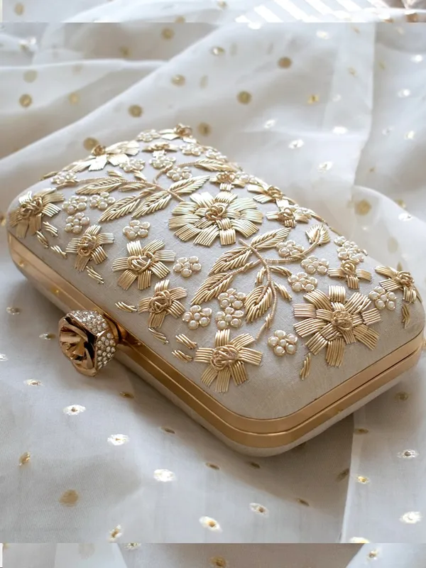 White_Polyurethane_Clutch_For_Women