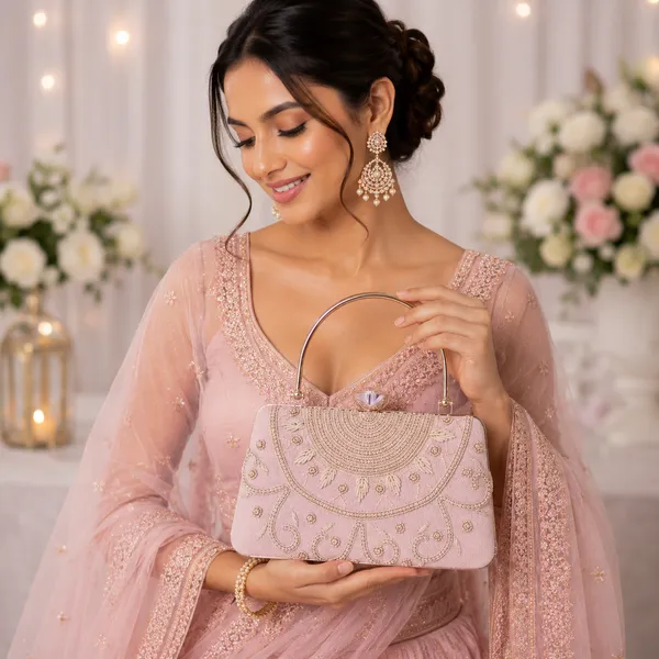 Pink_Velvet_Clutch_For_Women
