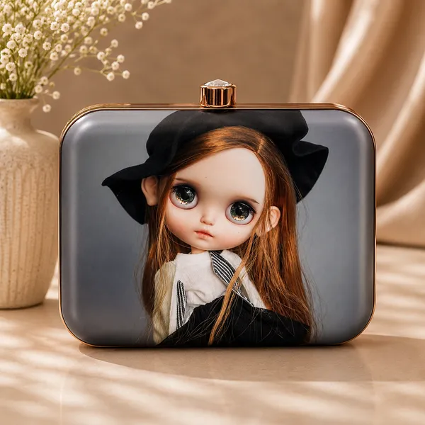 Grey_Polyurethane_Clutch_For_Women