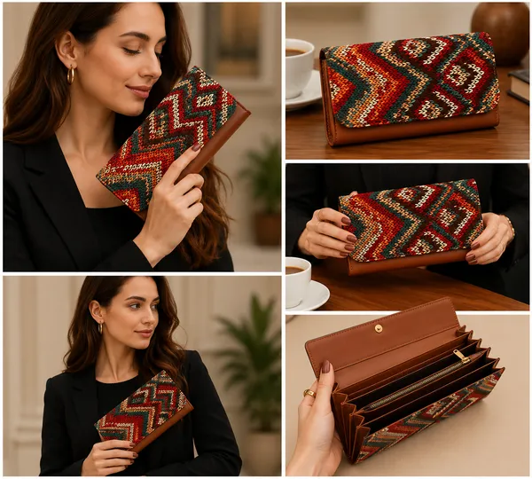 Brown_Polyurethane_Clutch_For_Women