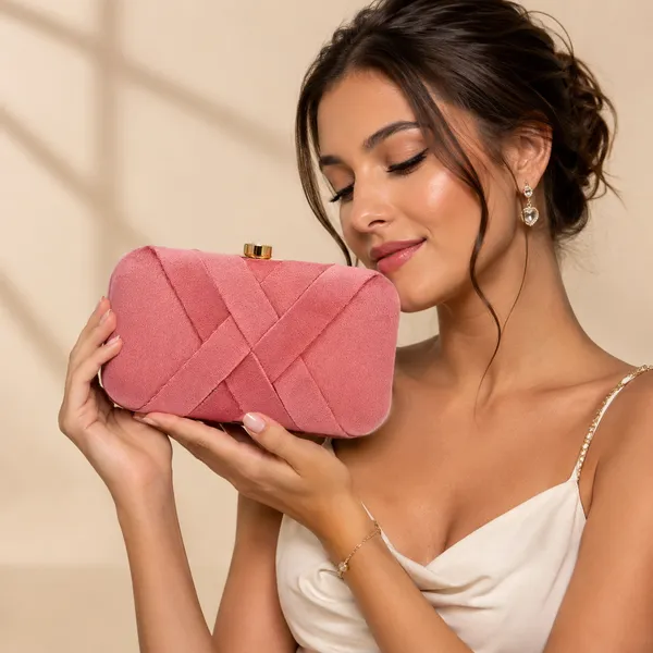 Pink_Polyurethane_Clutch_For_Women