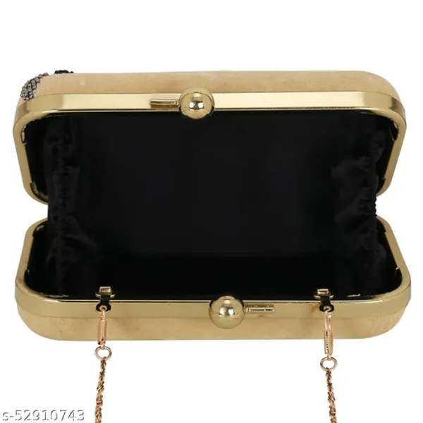 Gold_Polyurethane_Clutch_For_Women
