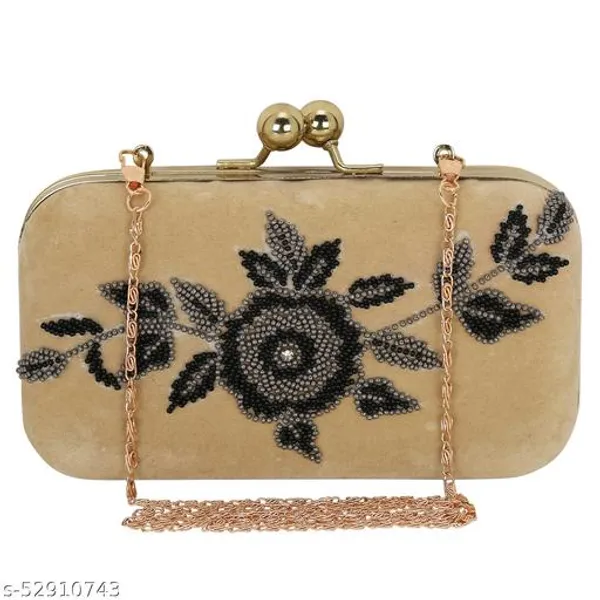 Gold_Polyurethane_Clutch_For_Women