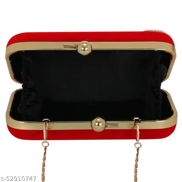 Red_Polyurethane_Clutch_For_Women