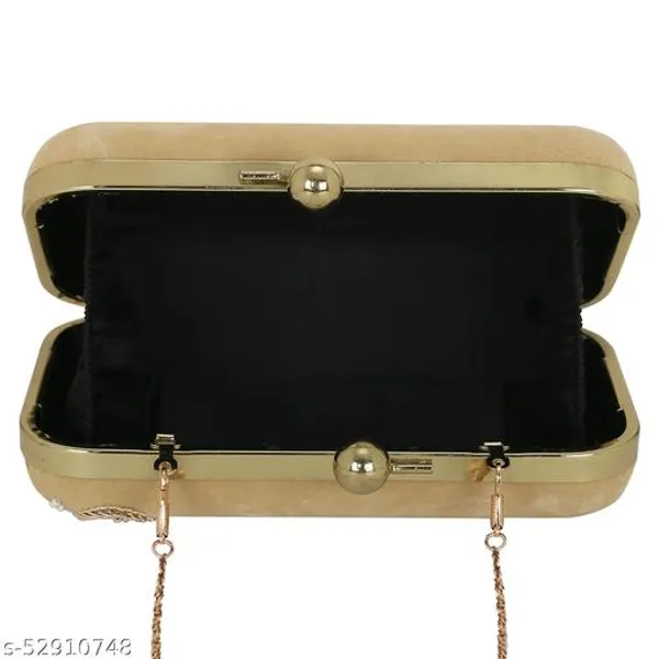 Gold_Polyurethane_Clutch_For_Women