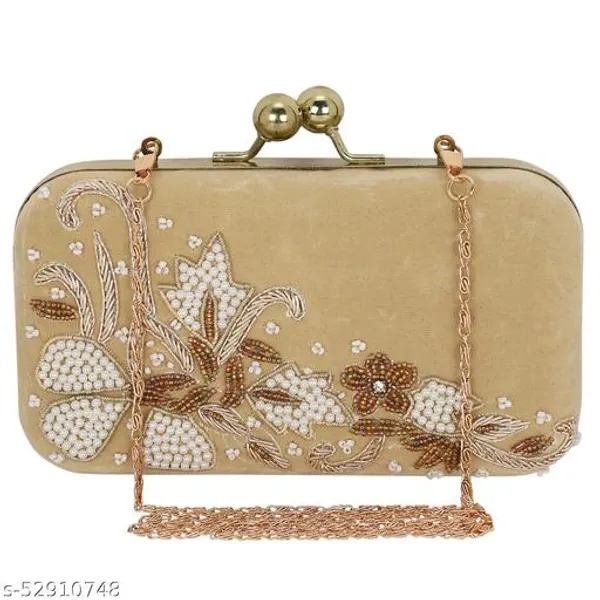 Gold_Polyurethane_Clutch_For_Women
