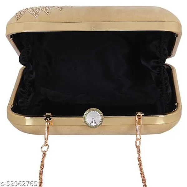 Gold_Polyurethane_Clutch_For_Women