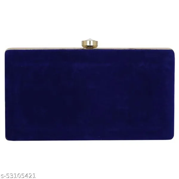 Blue_Polyurethane_Clutch_For_Women