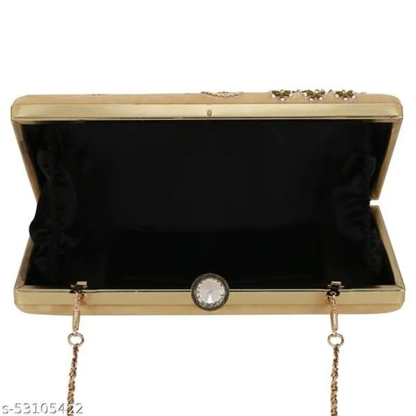 Gold_Polyurethane_Clutch_For_Women
