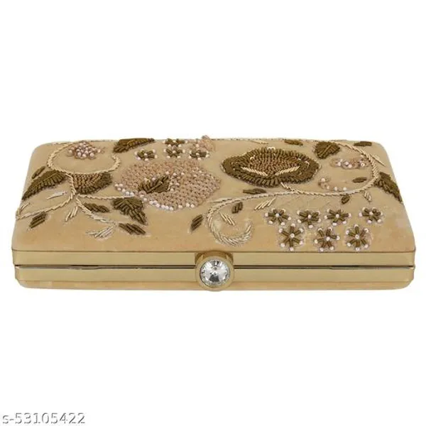 Gold_Polyurethane_Clutch_For_Women
