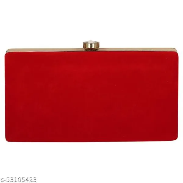 Red_Polyurethane_Clutch_For_Women