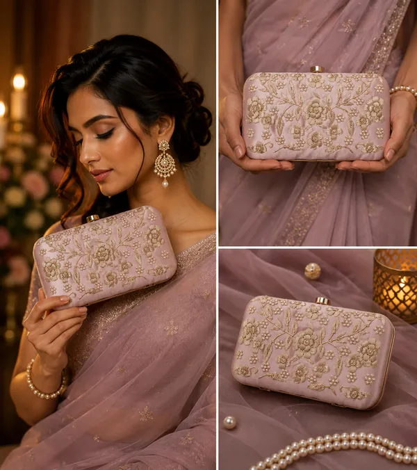 Pink_Polyurethane_Clutch_For_Women
