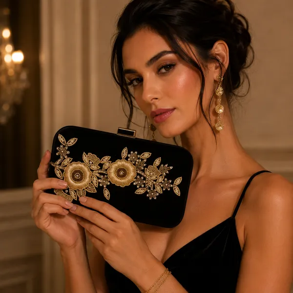 Black_Polyurethane_Clutch_For_Women
