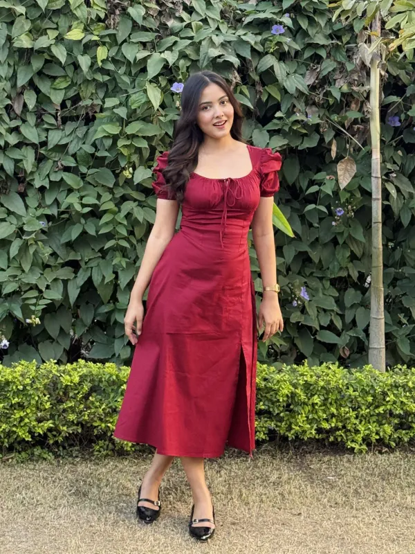 Maroon_Bustier_Dress