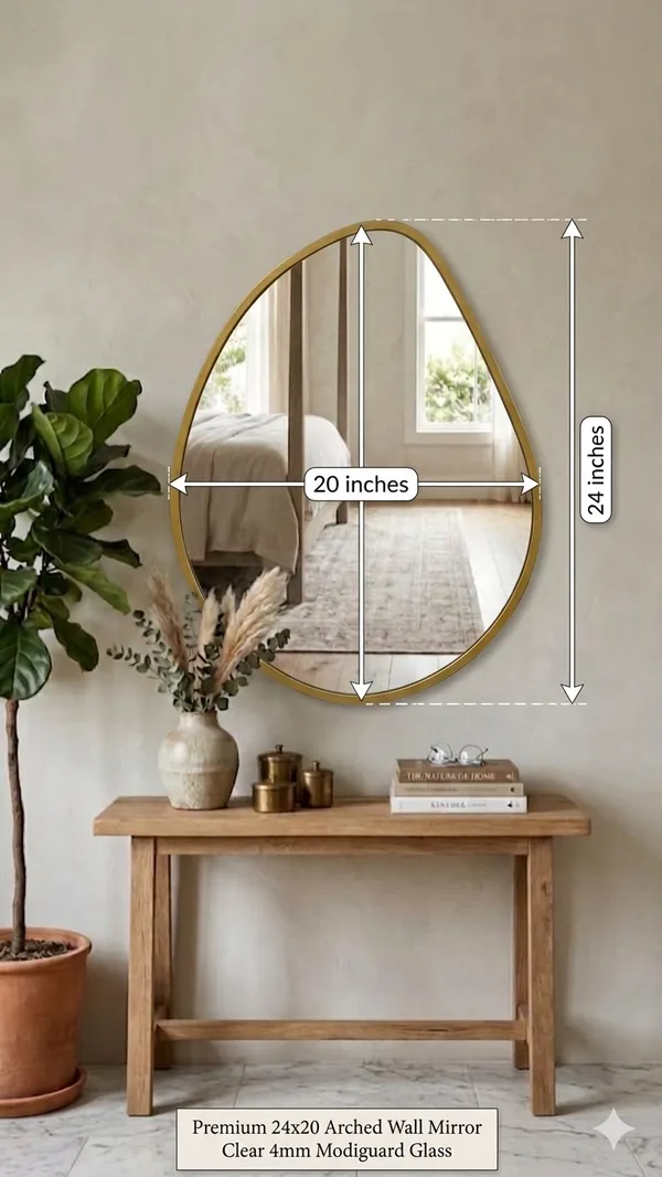 Premium_24X20_Inch_Arched_Wall_Mirror_With_Gold_Metal_Frame