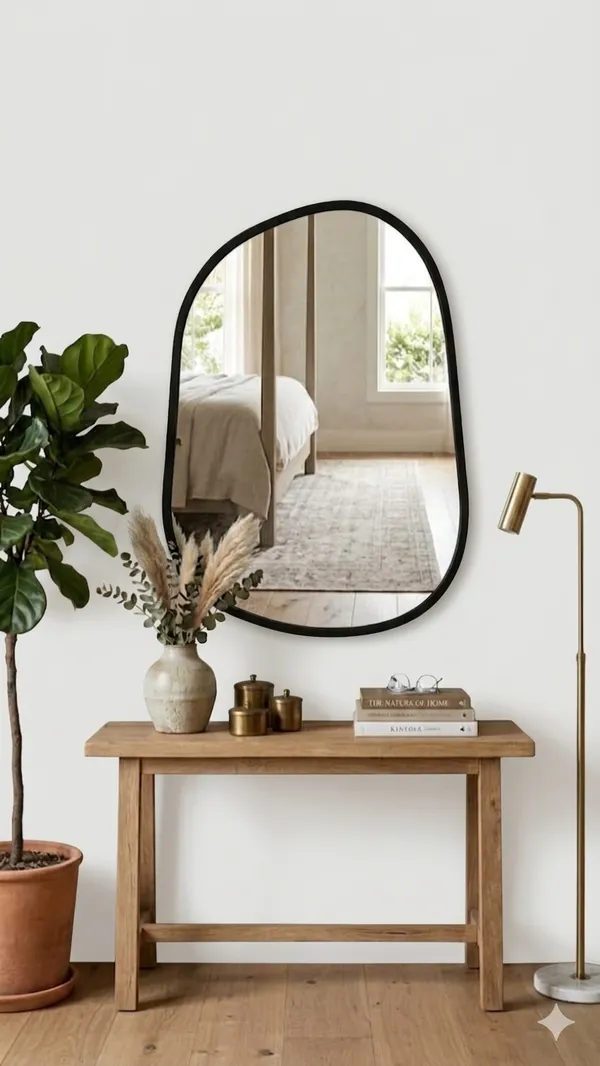 Modern_Asymmetrical_Wall_Mirror_With_Black_Metal_Frame_18X24_Inches