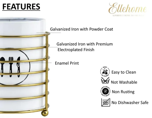 Kitchen_Utensil_Holder_With_Gold_Wire_Stand_White_Ceramic_Crock_Cutlery