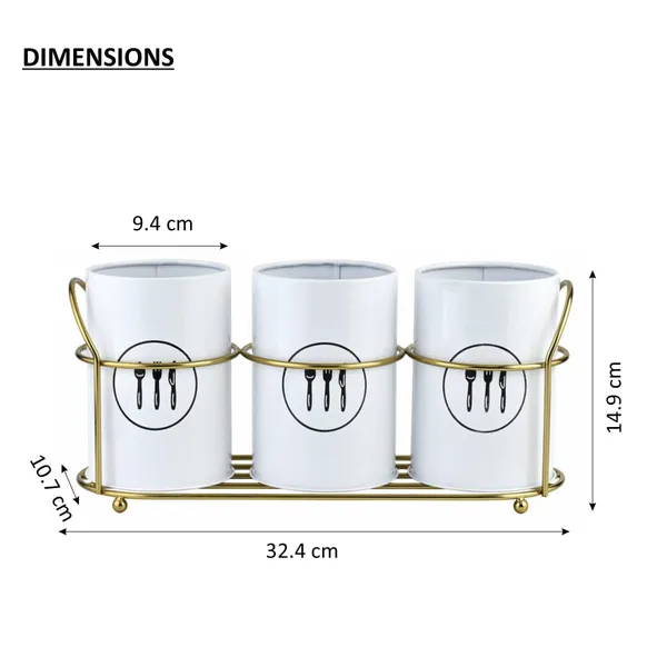 Kitchen_Utensil_Holder_Set_With_Gold_Stand_White_Ceramic_3_Compartments_Cutlery