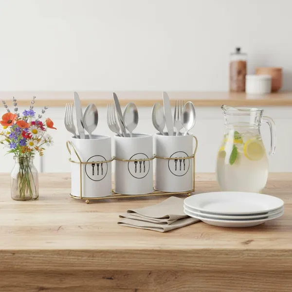 Kitchen_Utensil_Holder_Set_With_Gold_Stand_White_Ceramic_3_Compartments_Cutlery