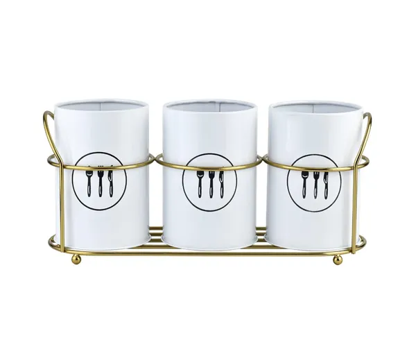 Kitchen_Utensil_Holder_Set_With_Gold_Stand_White_Ceramic_3_Compartments_Cutlery