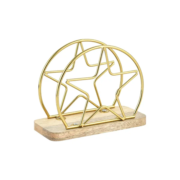 Gold_Plated_metal_napkin_holder_with_Mango_wood_base