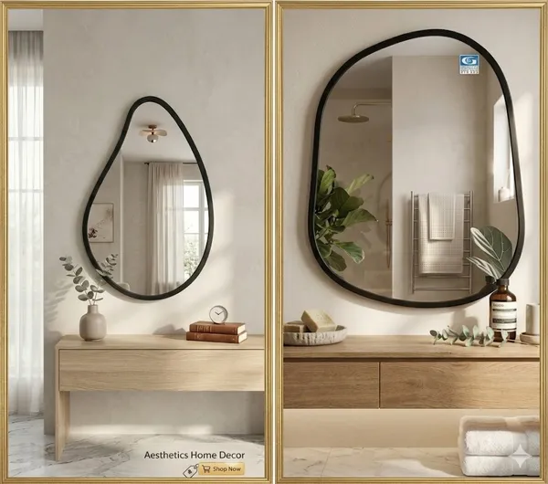 Modern_Irregular_Teardrop_And_Asymmetrical_Wall_Mirror
