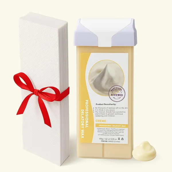 Creme_Roll_On_Wax_Cartridge_100g_With_Wax_Strips_Professional_Hair_Removal_For_Women_Girls_Smooth_Skin_Full_Body_Bikini_Waxing_Kit(Pack_of_2)