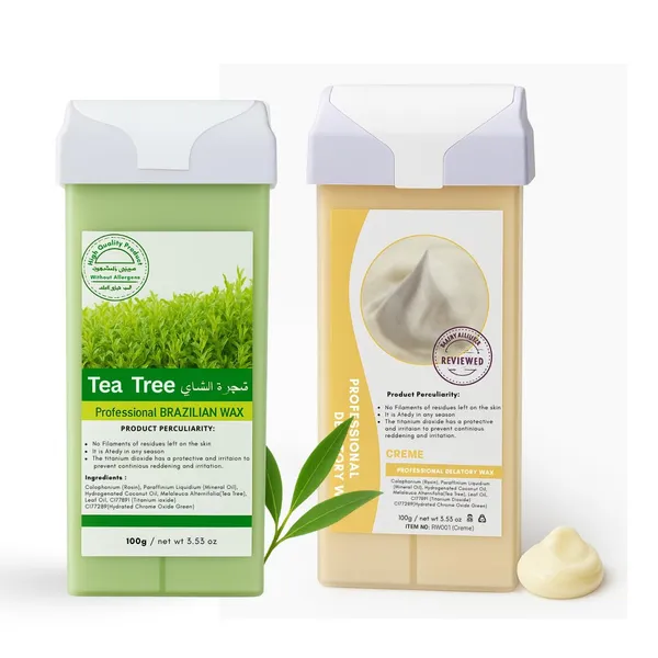 Roll_On_Wax_Cartridge_Combo_100g_Tea_Tree_Creme_Professional_Hair_Removal_Wax_For_Women_Men_Smooth_Full_Body_Waxing_At_Home_Pack_Of_2