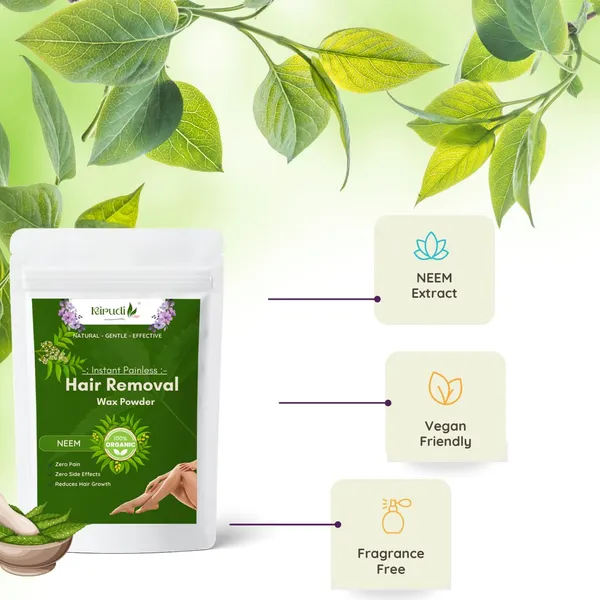 Neem_Herbal_Wax_Powder_Quick_Painless_Hair_Removal_For_Women_Men_Natural_Face_Body_Hair_Remover_Gentle_On_Skin_No_Chemicals_Or_Rashes_100g(Pack_of_2)